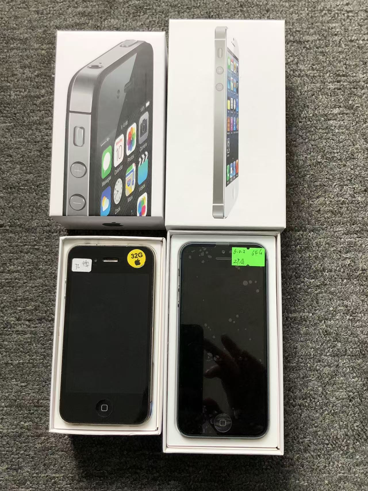 99%new Apple iPhone 5 64GB+iphone 4 32G ios - black with box