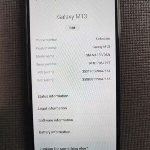 Unlocked - Samsung Galaxy M13 SM-135F/DSN Dual-SIM 4+64GB Excellent Smartphone Color Random color Storage Capacity 64GB - Image 13