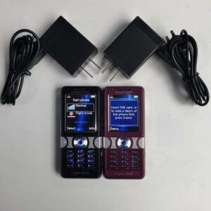 Unlocked Sony Ericsson Walkman K550i 2G networks Black&Purple Cellular Phone Bundle Description 1 battery Color Black