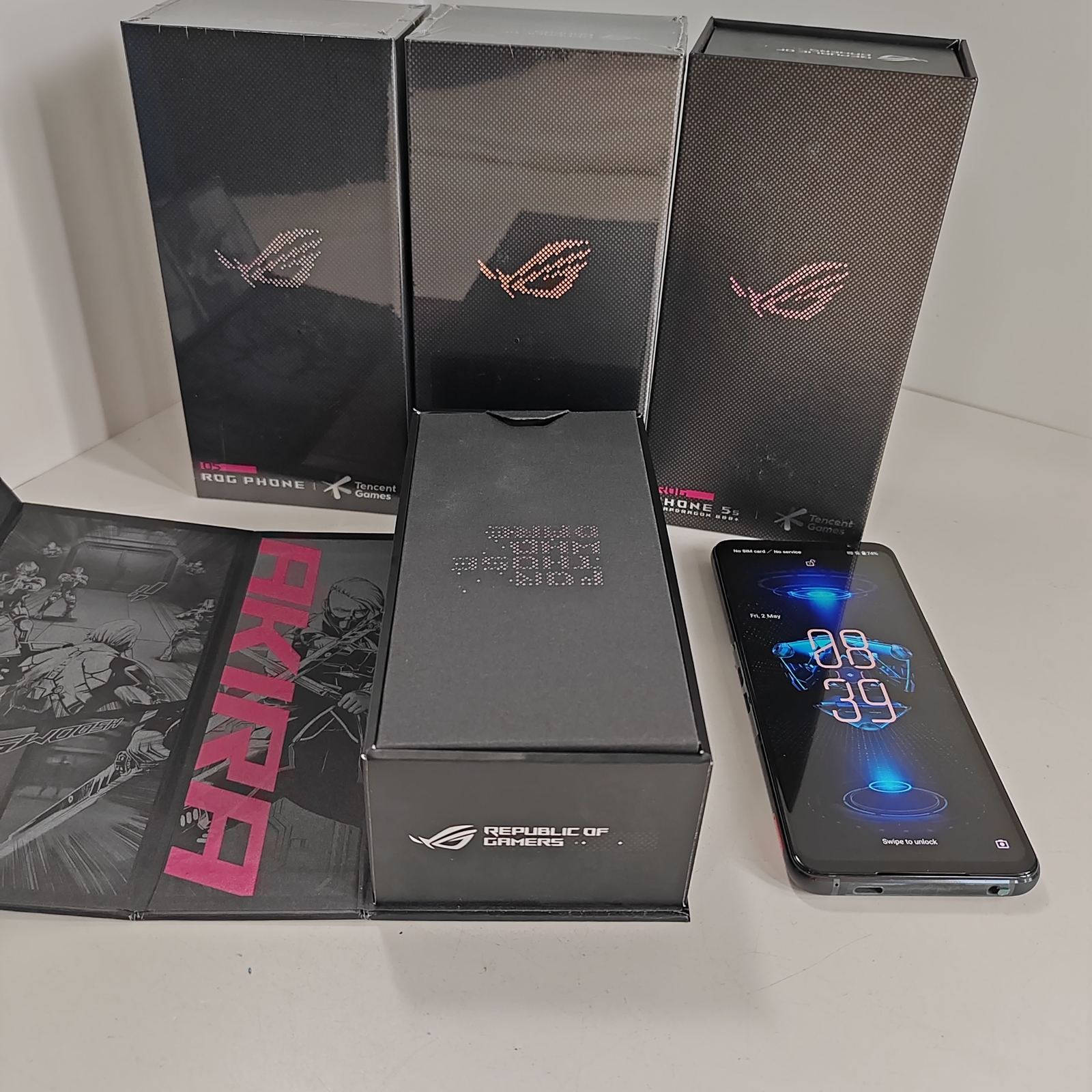 ASUS ROG Phone 5/5S 5G 6.78" 64MP Android 128/256/512GB Google play Global Mobile phone Asus ROG Phone 5   Storage Capacity 12+128 GB