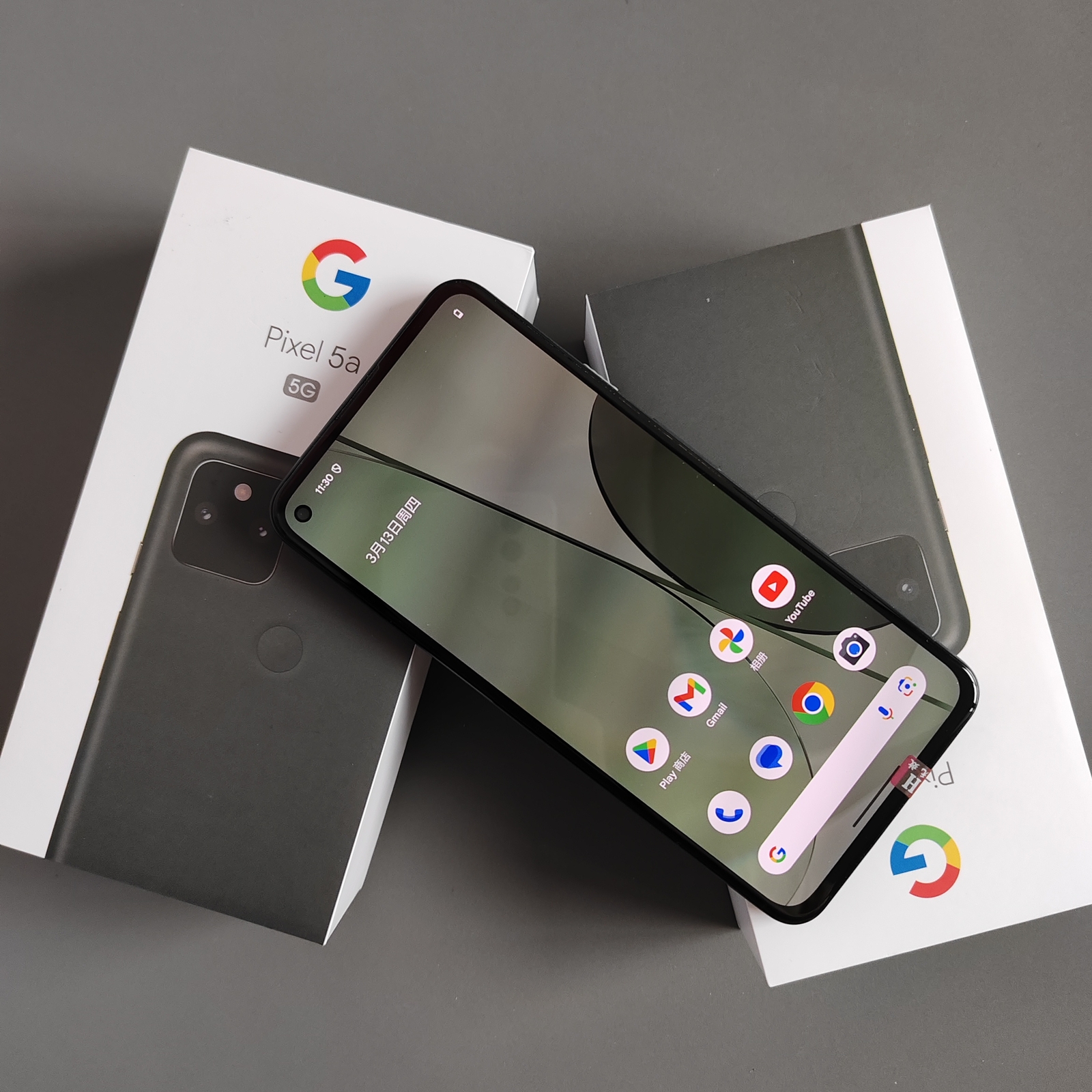 Google Pixel 5a 5G 6.34" 12MP Android 14 128GB 6GB RAM G1F8F, G4S1M Storage 6+128GB colors Mostly Black