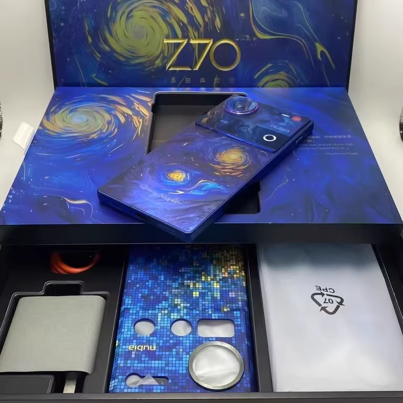 ZTE nubia Z70 Ultra Starry Sky Edition 5G 16+1TB Android Google play Global Storage 1TB 16GB RAM Bundle Mobile phone+all accessories+packaging