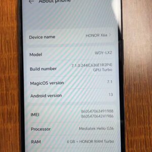 HuaweiHonor X6a 6.56" 50MP Google play Unlocked Android 13 MagicOS 8 4+128G Blue - Image 3