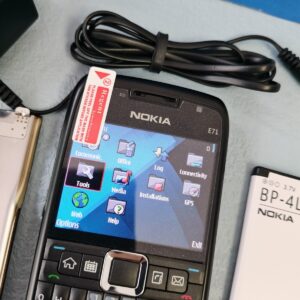 N e w Condition Original Unlocked Nokia E71 Full Qwerty Smartphone Mobile Phone Color Black Battery 1 battery - Image 3