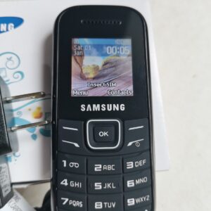 A+ Grade  Samsung GT-E1200  Black (Unlocked) Classic Bassic Button 2G Mobile Battery With 2 batteries - Image 3