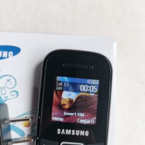 A+ Grade  Samsung GT-E1200  Black (Unlocked) Classic Bassic Button 2G Mobile Battery With 2 batteries - Image 4