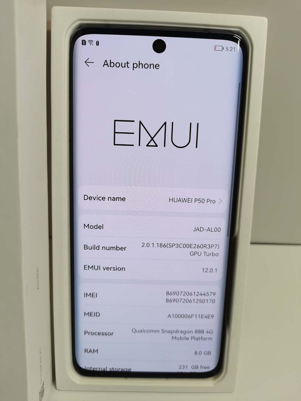 99%N EW Huawei P50 Pro Global Android Unlocked 4G Smartphone Emui Manufacturer Color Please note the color. storage 512GB - Image 4