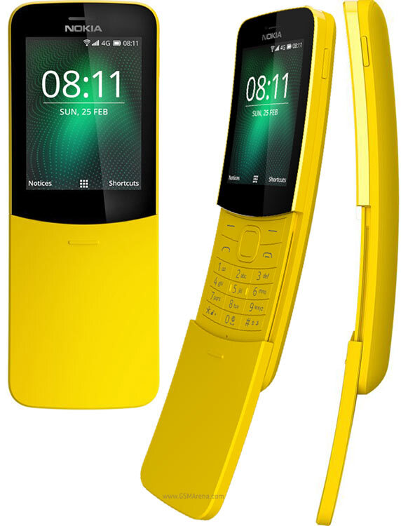 Nokia 8110 4G Dual Sim 4GB KaiOS 2.5.1 Slide Banana Cellphone Yellow Unlocked Battery 1 * Battery