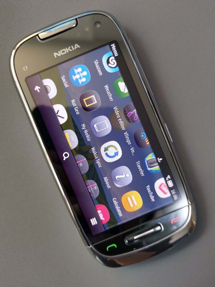 Nokia C7 C7-00 Unlocked 8GB WIFI GPS 8MP 3G GSM Cellphone Good condition Color Silver battery 1 battery - Image 6