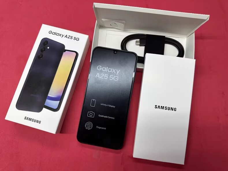 Samsung Galaxy A25 (SM-A256E/DSN 128GB/6GB) (Global, international Android 14 Storage 128GB in order binding Mobile phone + packing accessories