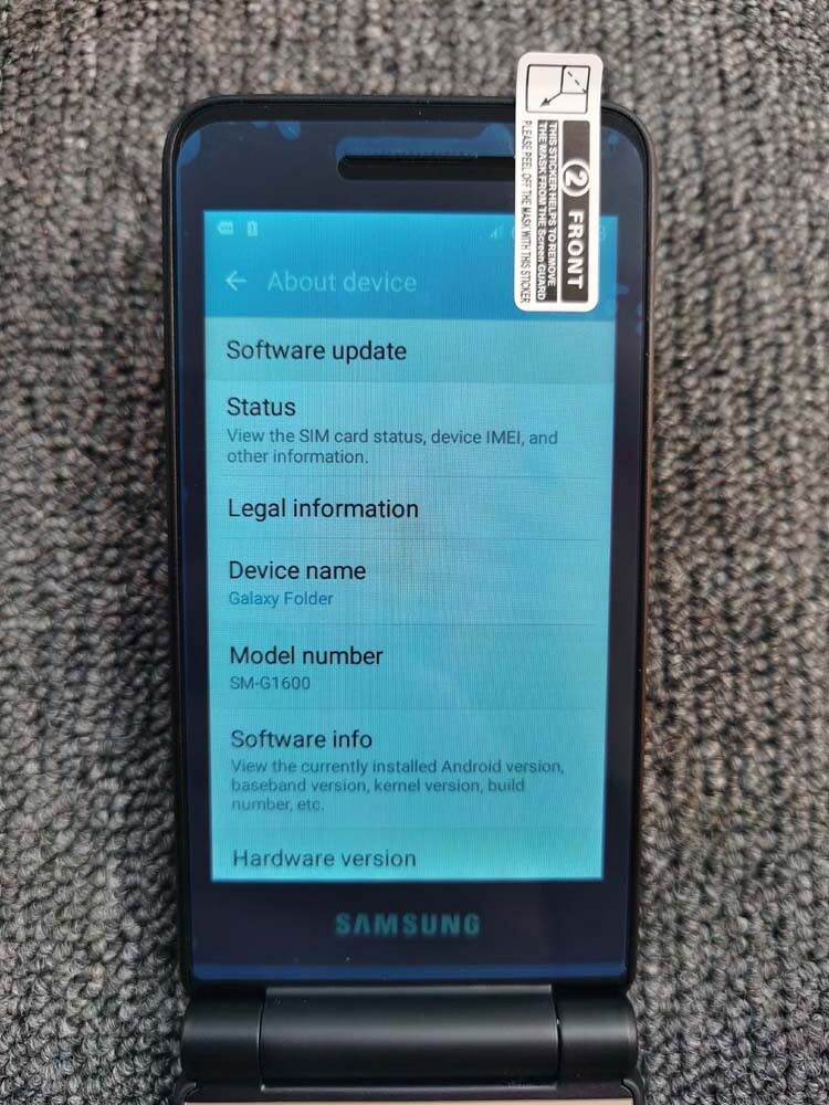 Samsung Galaxy Folder SM-G1600 Dual Sim 16GB Android LTE 3.8" Flip Phone Color Wine red battery 2 * batteries