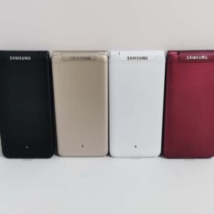 Samsung Galaxy Folder G1600 Dual SIM LTE Flip SmartPhone Unlocked Good Condition Color Burgundy battery 2 * batteries