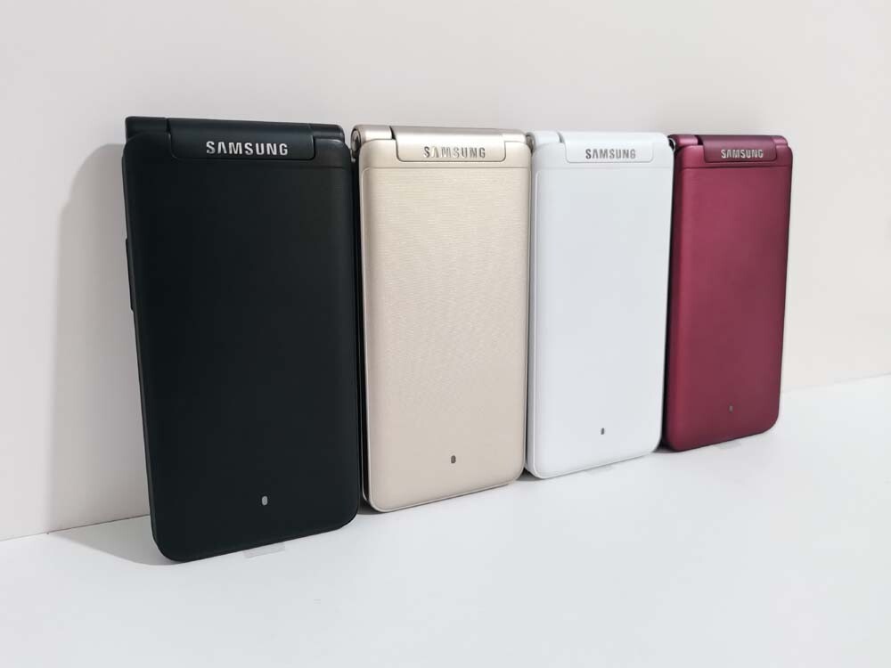 Samsung Galaxy Folder G1600 Dual SIM LTE Flip SmartPhone Unlocked Good Condition Color Burgundy battery 2 * batteries - Image 3