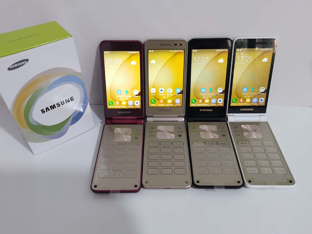 Samsung Galaxy Folder G1600 Dual SIM LTE Flip SmartPhone Unlocked Good Condition Color Burgundy battery 2 * batteries - Image 9