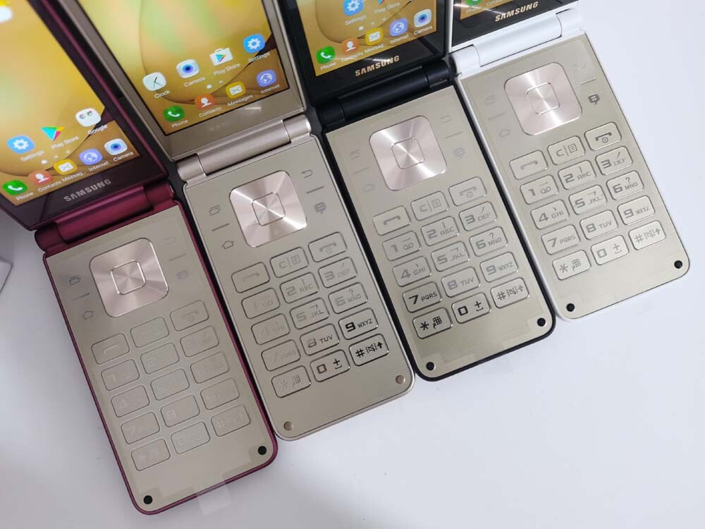 Samsung Galaxy Folder G1600 Dual SIM LTE Flip SmartPhone Unlocked Good Condition Color Burgundy battery 2 * batteries - Image 10