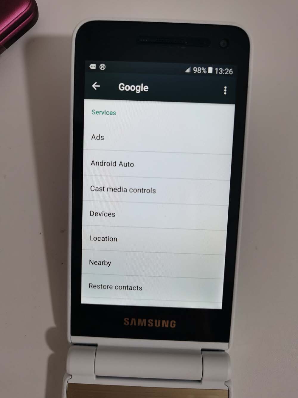 Samsung Galaxy Folder G1600 Dual SIM LTE Flip SmartPhone Unlocked Good Condition Color Burgundy battery 2 * batteries - Image 12