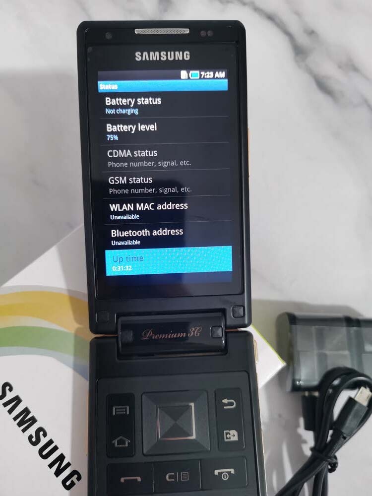 📱Unlocked Samsung SCH-W899 Android 8GB 3G GSM Flip Keynboard Phone Bundle Description W899 - Image 4