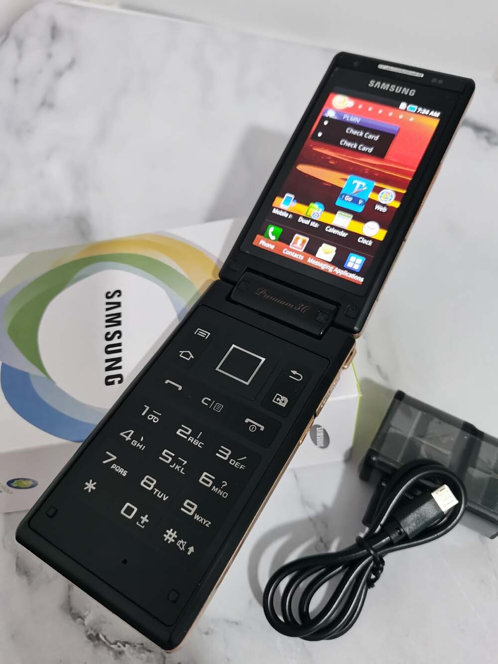 📱Unlocked Samsung SCH-W899 Android 8GB 3G GSM Flip Keynboard Phone Bundle Description W899 - Image 9