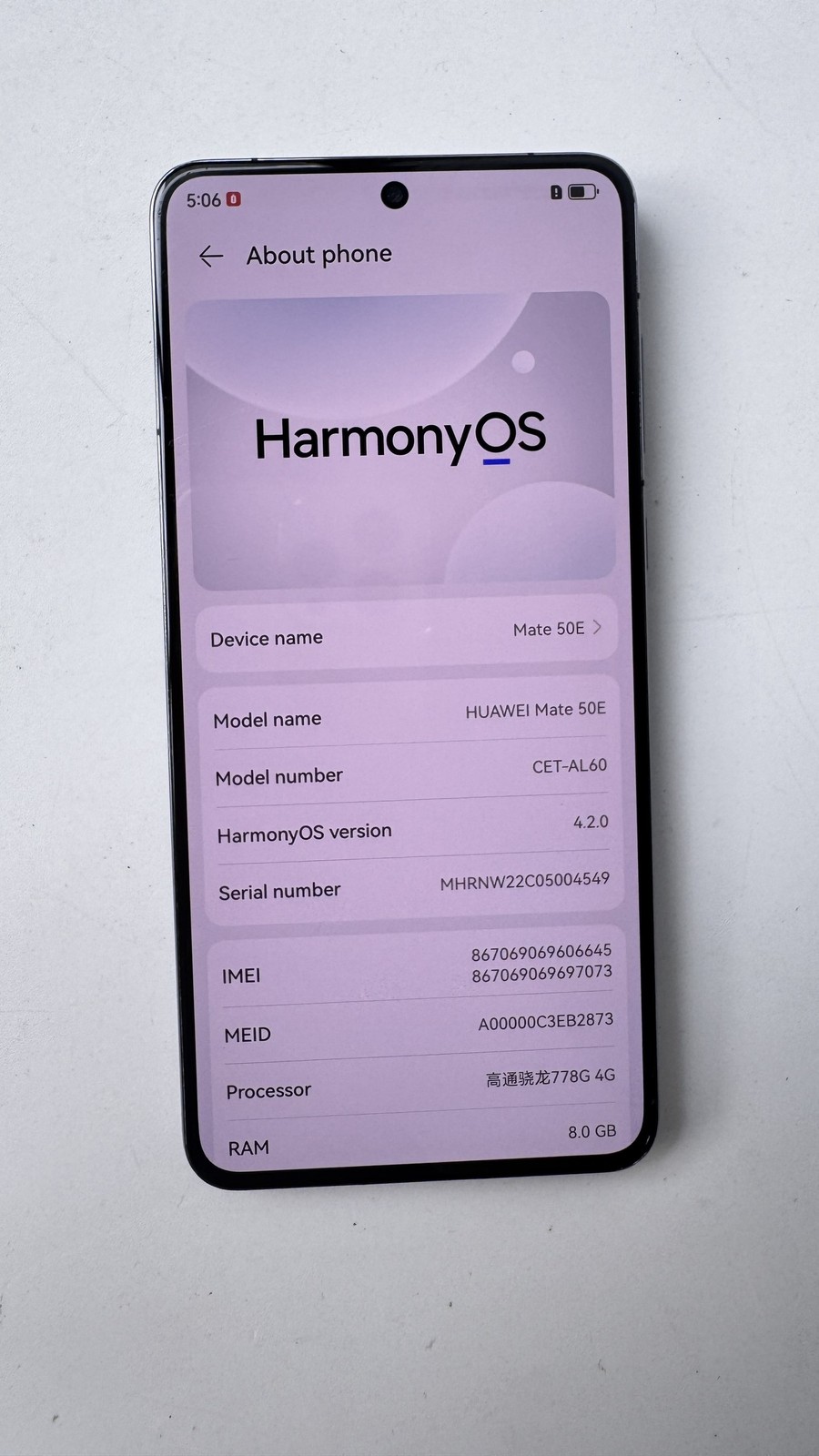 Huawei Mate 50E 4G 128 Snapdragon 778G 6.7in 50MP HarmonyOS Storage 8+128GB colors black - Image 14