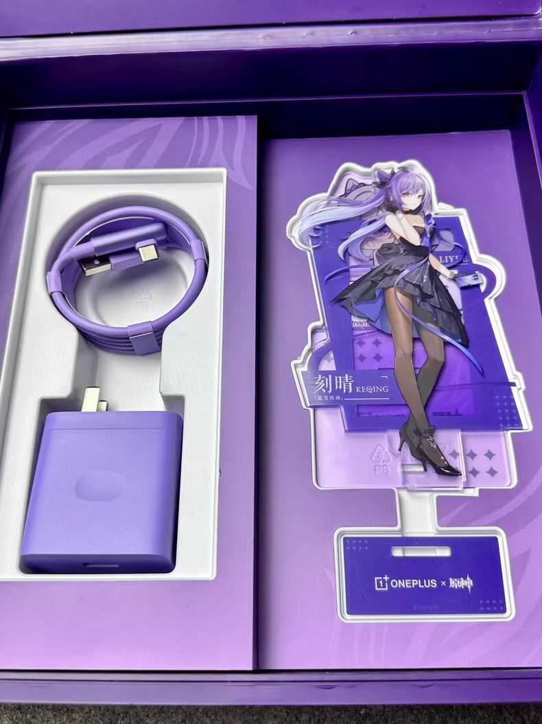 OnePlus Ace3 PJE110 Keqing 16+512G Genshin Impact Limited Edition Purple Google Package Only the phone comes with a charger - Image 3