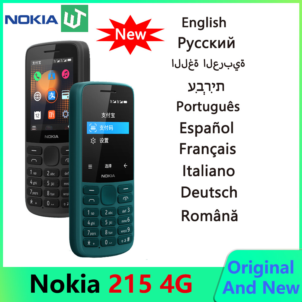 Nokia 215 4G 2020 2.4" 64MB unlocked keyboard phone for old people Color Black Battery with 1 battery