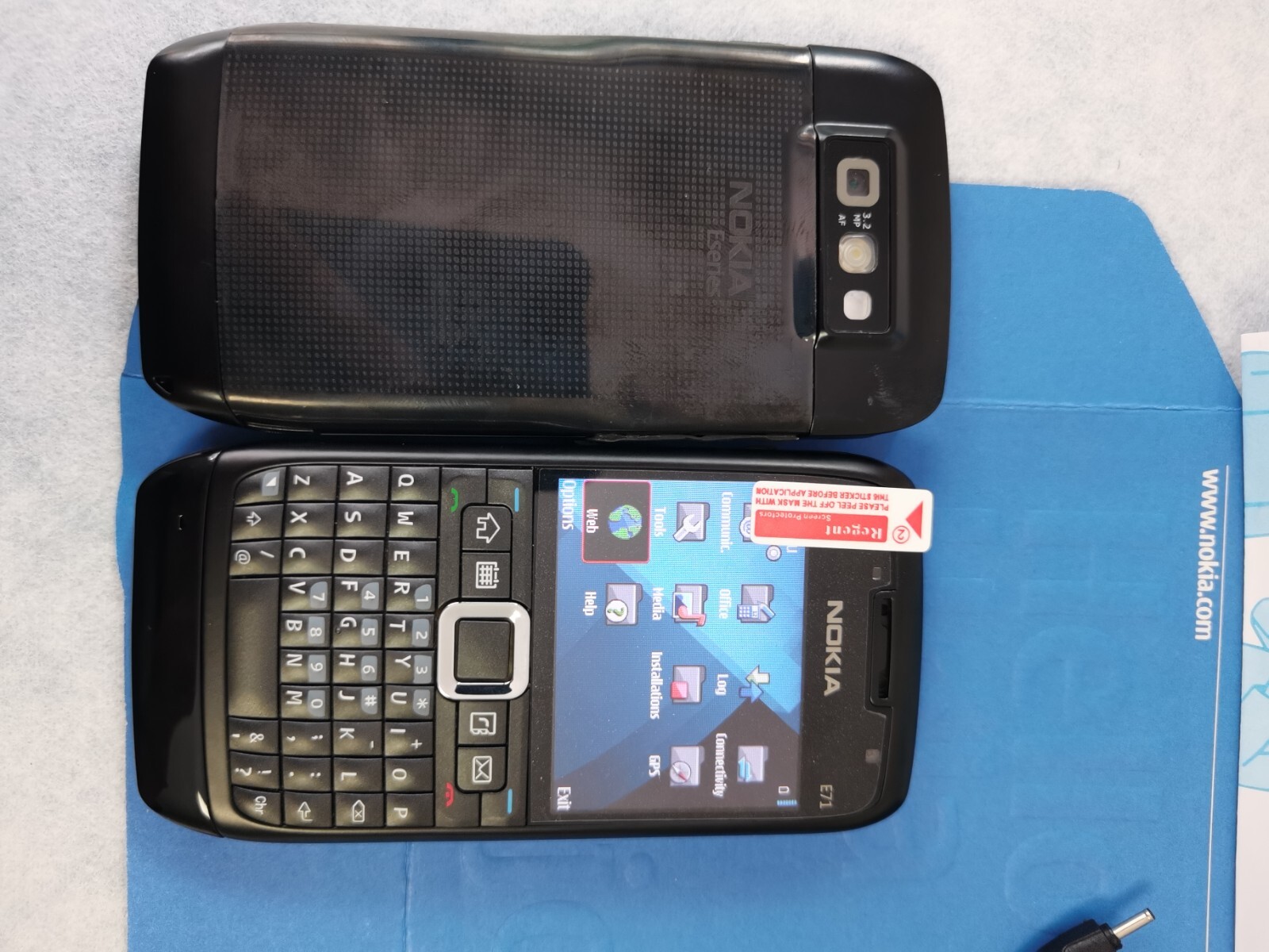 Original Unlocked Nokia E71 Full Qwerty Smartphone Mobile Phone Black White Brow Color Black - Image 6