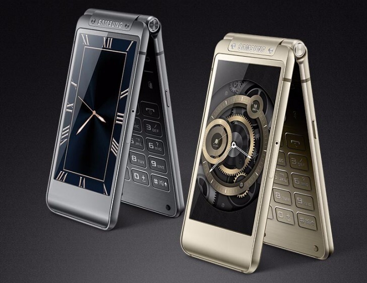 Original Samsung SM-W2017 Unlocked Android Flip Mobilephone Color silver