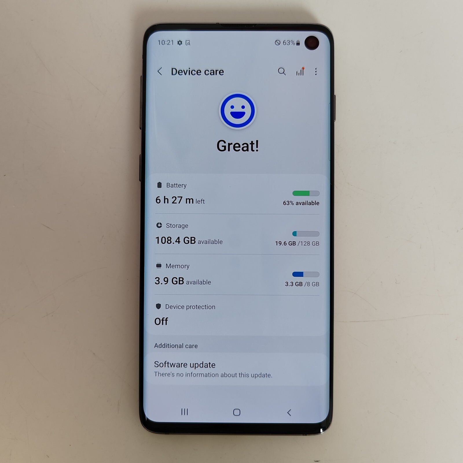 Samsung Galaxy S10 SM-G973FSM-G973U1 6.1" 16MP 128GB Unlocked Global Storage 8+128GB Model name SM-G973U1 (USA) - Image 4
