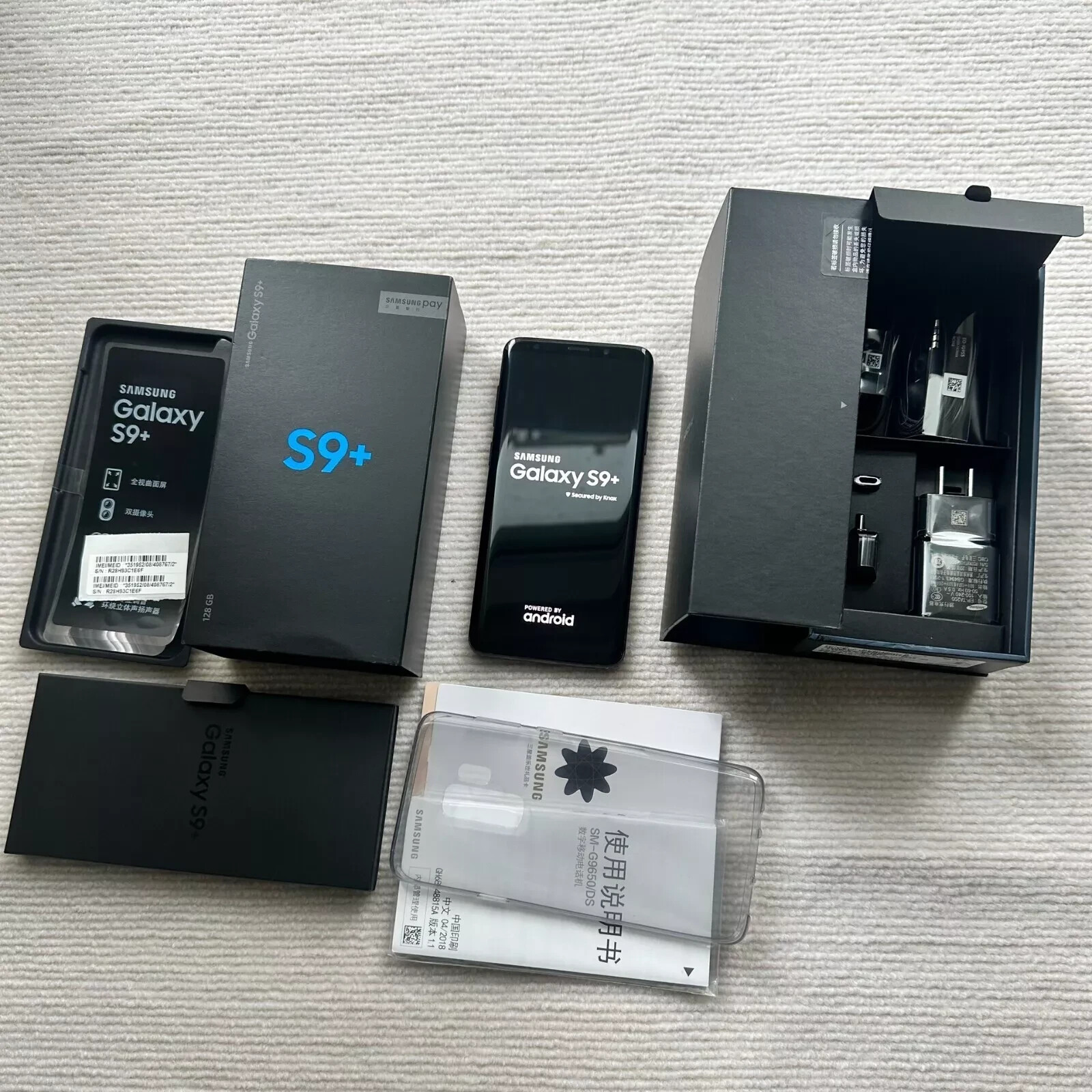 Boxed Samsung Galaxy S9+ SM-G965U1 G965F 64GB (Global) Unlocked Smartphone Model Number G965U1 (Global Unlocked Single-SIM)