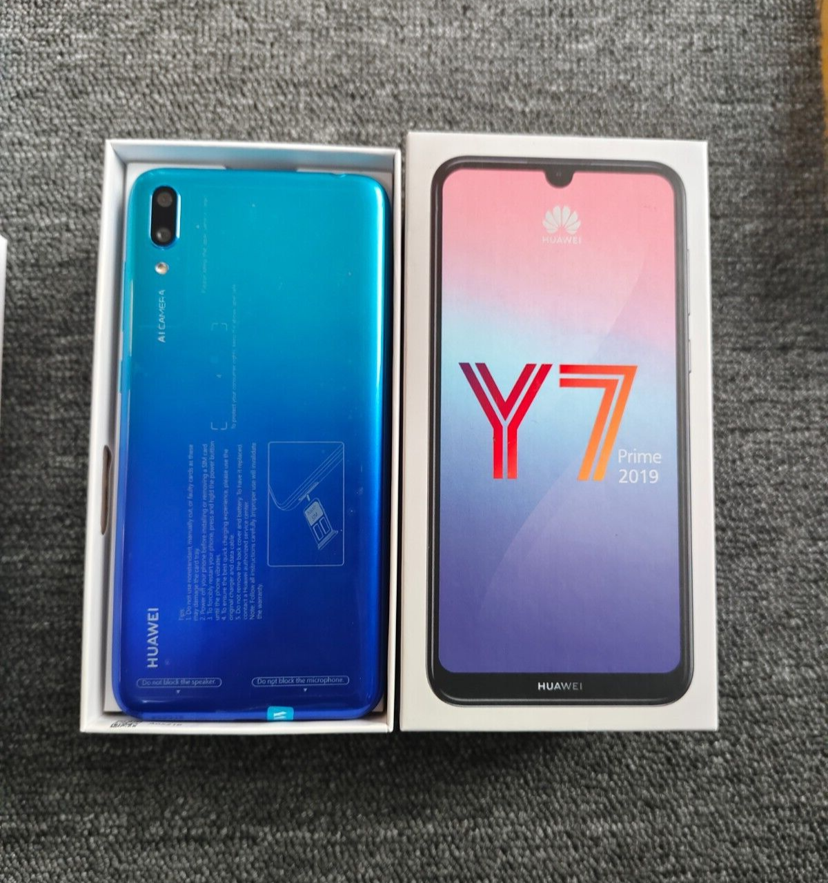 Huawei Y7 Prime 2019 6.26" 13MP 4GB+128GB Unlocked (Global) Android Google Play Color Red