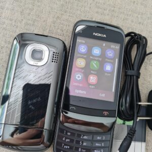 Nokia C2-03 Touch Screen Black Dual-SIM Card Slide Smart Phone
